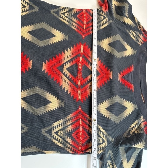 Chaps Denim Aztec Southwestern Long Sleeve Sweatshirt - Picture 9 of 9